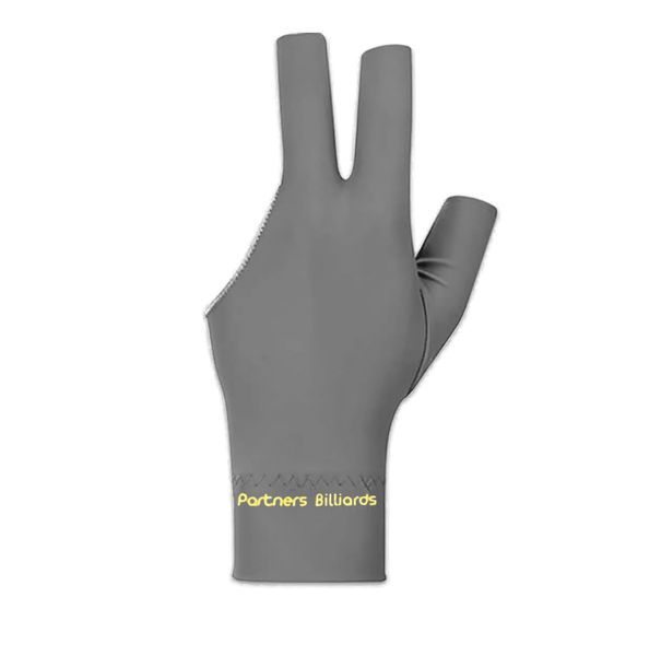 Three Finger Left Hand Spandex Snooker Billiard Cue Glove - Grey