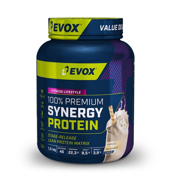 Evox 100% Prem Synergy Whey Vanilla Milk 1.5kg
