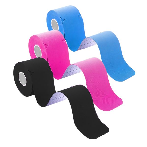 Kingdushi 3Rolls Precut Kinesiology Tape,Waterproof Breathable Sports Tape
