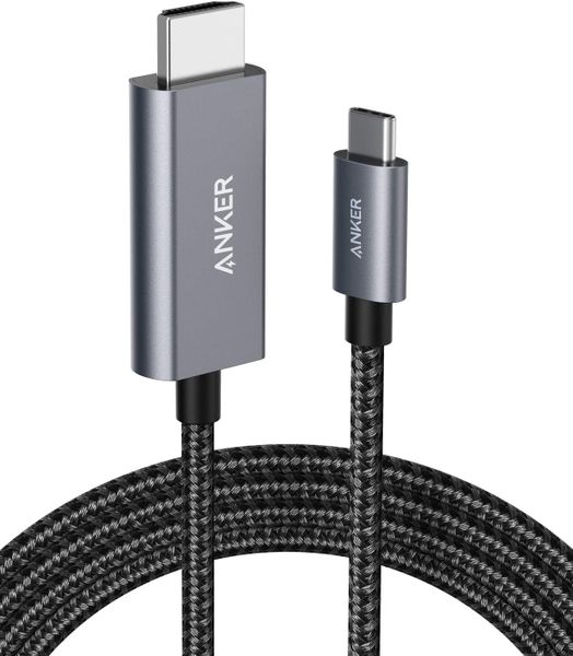 Anker USB Type-C to HDMI Cable 4K 60Hz | 1.8m Nylon Plug &amp; Play | Black