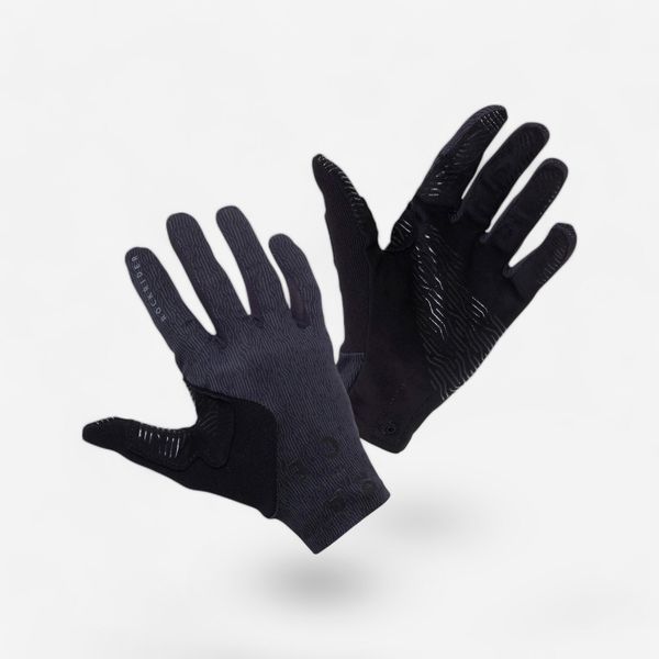 Rockrider Mountain Bike Gloves Race Grip - Black