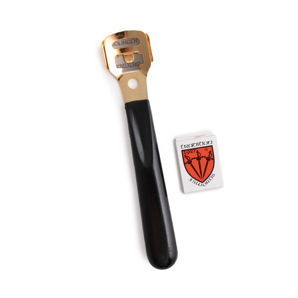 Kellermann 3 Swords Corn Plane Callus Remover &amp; Blades Gold Plated PF 2506