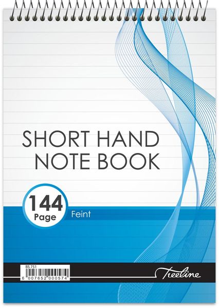 Treeline A5 Shorthand Note Book Feint - 144 Page - Pack of 5 Notebooks