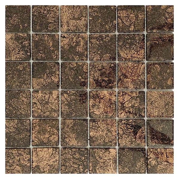 Alexandrite Metallic Glass Mosaics 48x48mm