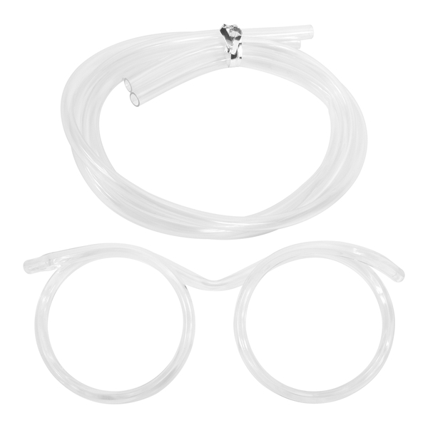 Glasses Shape Straw To Drink - Clear