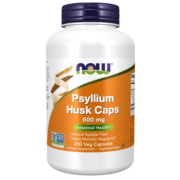 NOW Foods Psyllium Husk Caps 500mg - 200 Caps