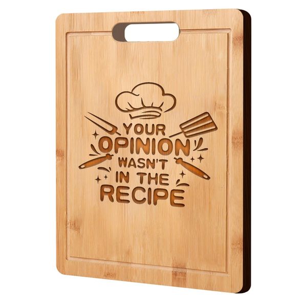 Funny Cutting Board Bamboo Laser Engraved Chopping Block Gifts for Kitchen