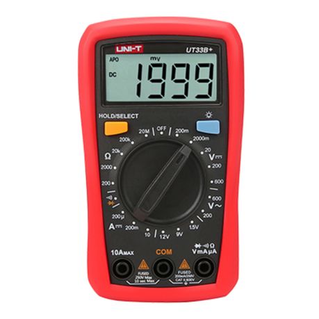 UNI-T UT33B+ Digital Multimeter 2000 Count CAT II 600V Battery Tester