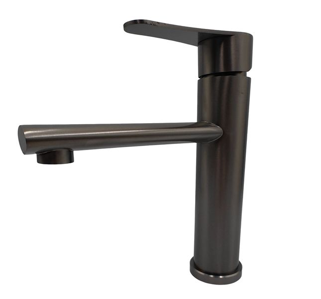 Modern Single-Hole Mixer Tap Brushed Gunmetal Single-Handle Bathroom Faucet