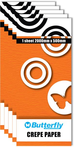 Crepe Paper - 1 Sheet (2Mx500Mm) Orange C15 X5