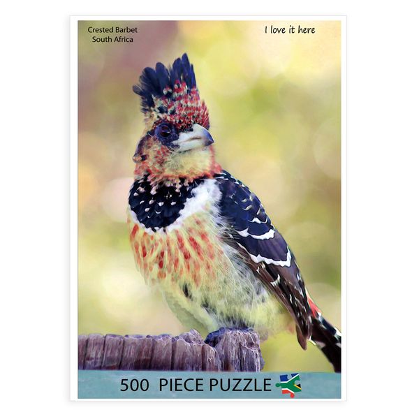 500 Piece Crested Barbet Jigsaw Puzzle