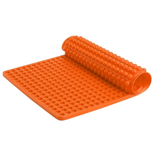 Non Stick Fat Reducing Silicone Cooking Mat - Orange