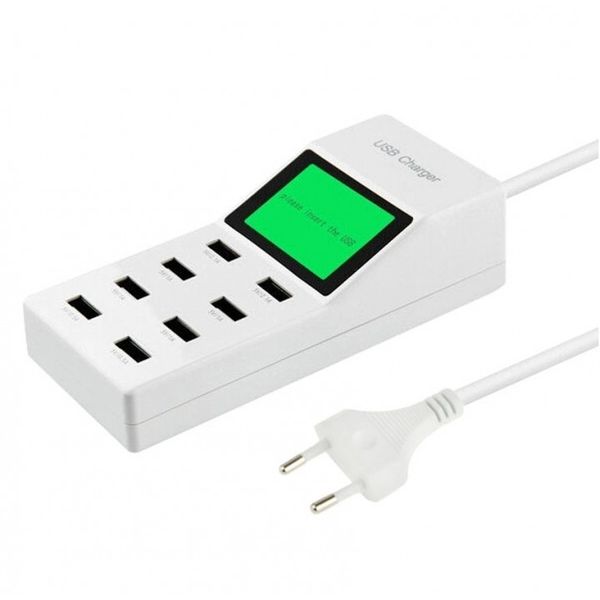 CDA6 8-Port USB 2.0 Hub Charging Item - WHITE