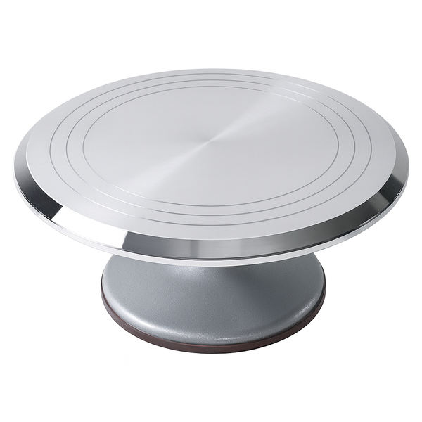 26cm - Aluminuim Cake Turntable - Silver