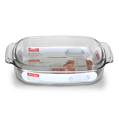 Prestige 1.5l and 2l Rectangular Glass Roaster Set | Buy Online in South Africa | takealot.com
