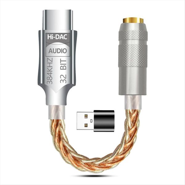 Usb C To 3.5Mm Dac Earphone Amplifier Hifi Digital Audio Decoder