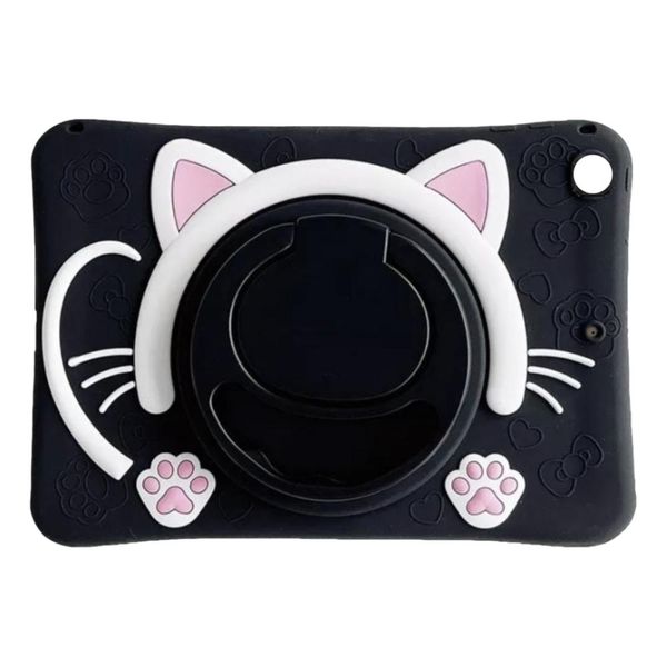 Kitty Silicone Cover compatible with 8.7" Samsung Galaxy Tab A9 Lite-Black