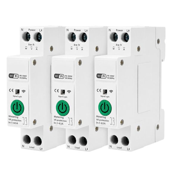 3 PACK Smart WiFi Geyser Timer Switch 63A Breaker &amp; Energy Metering app