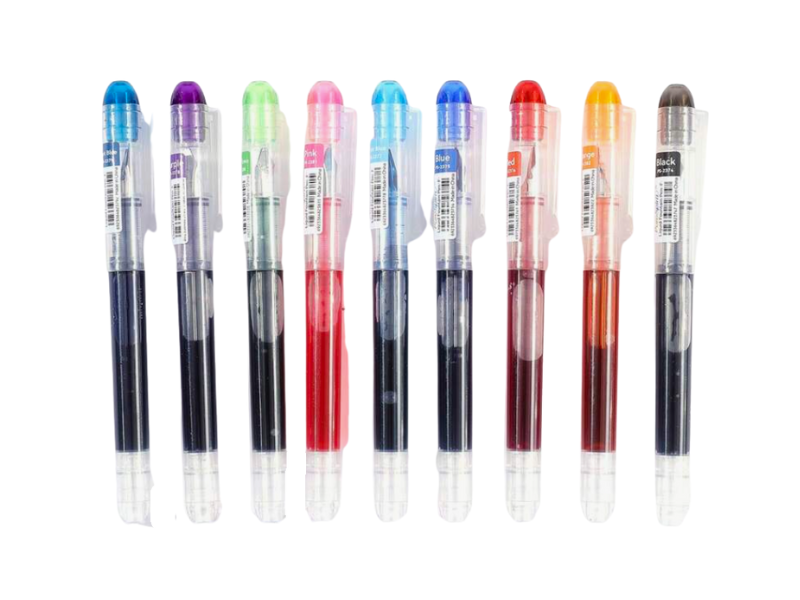 Calligraphy Fountain Art Pens 9 pcs Disposable, Fun for Beginners and Pros