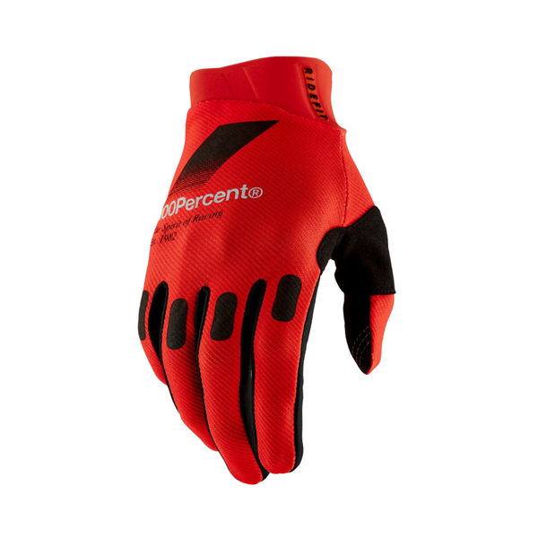 100% Ridefit Red Gloves image