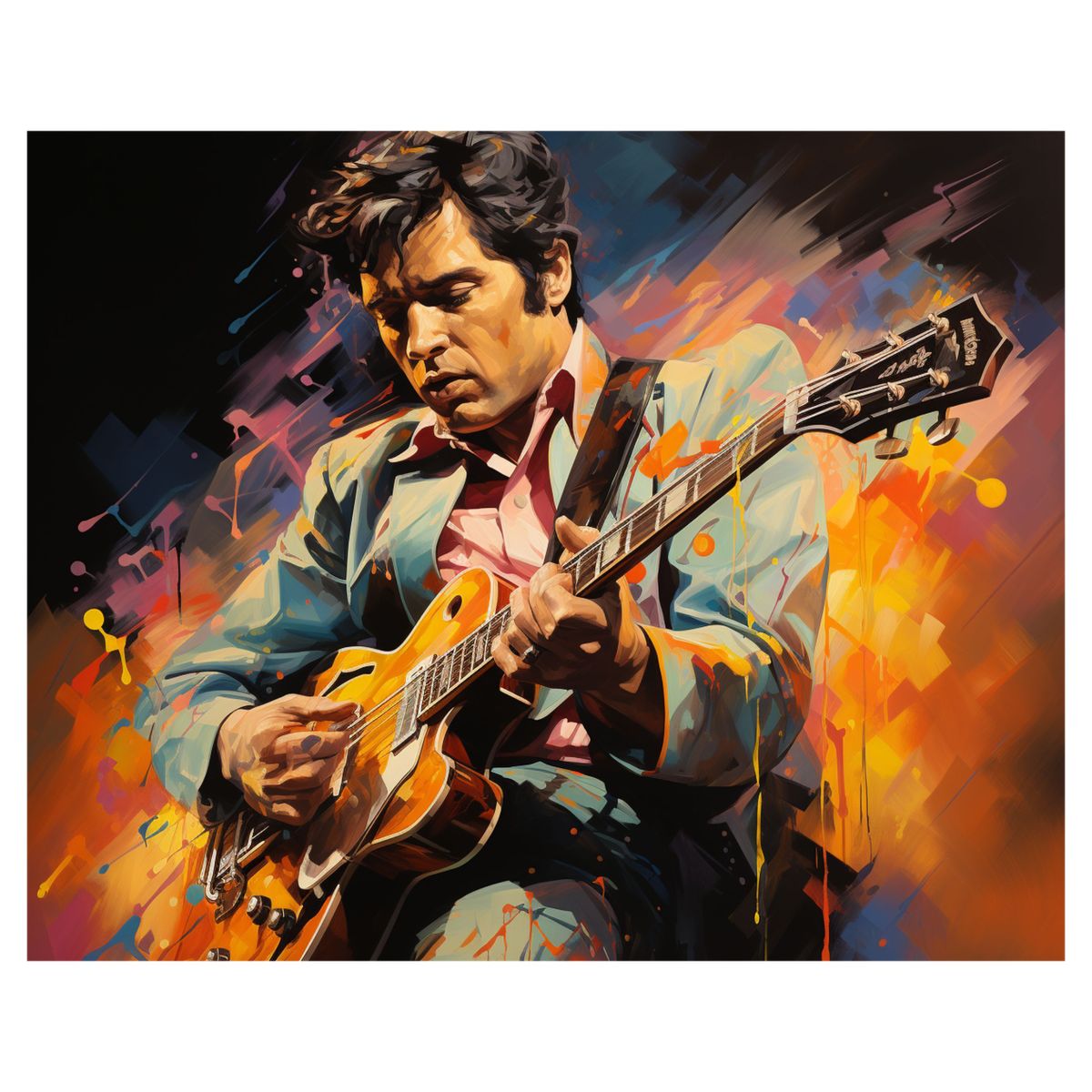 DIY Paint By Numbers Oil Painting Kit Play the Guitar Shop Today