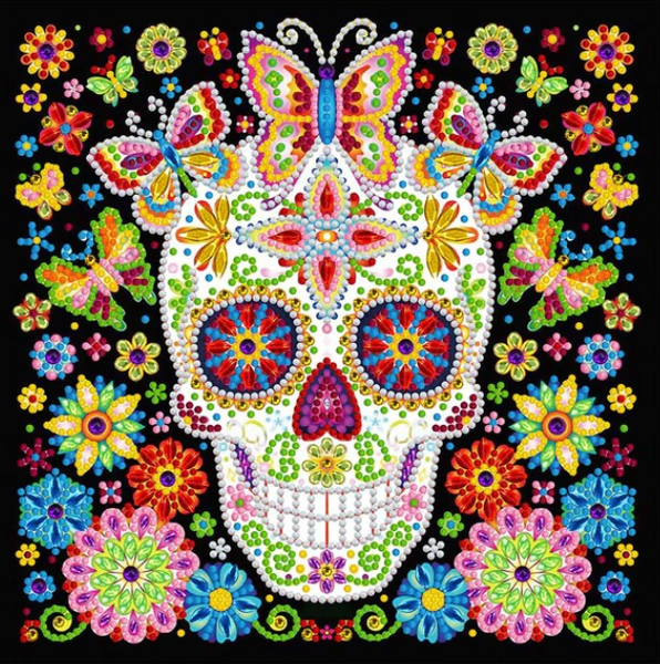 Sugar Skull Butterflies 30 x 30cm diamond art