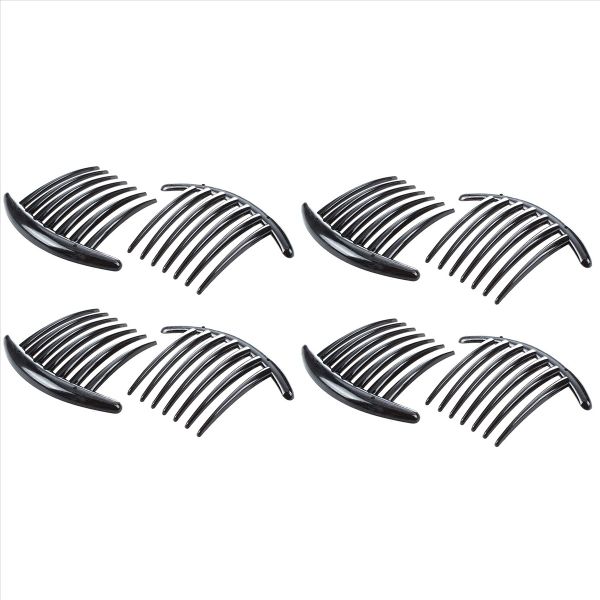 8Piece Hair Comb Pin Accessories Plastic Women Lady Fashion Black