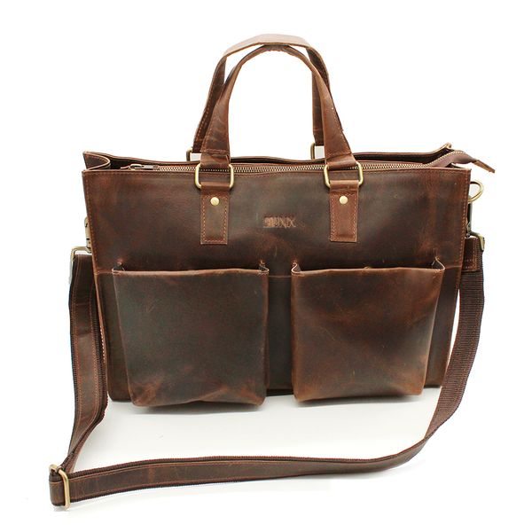 Minx Genuine Buffalo Leather Promenade Laptop Bag