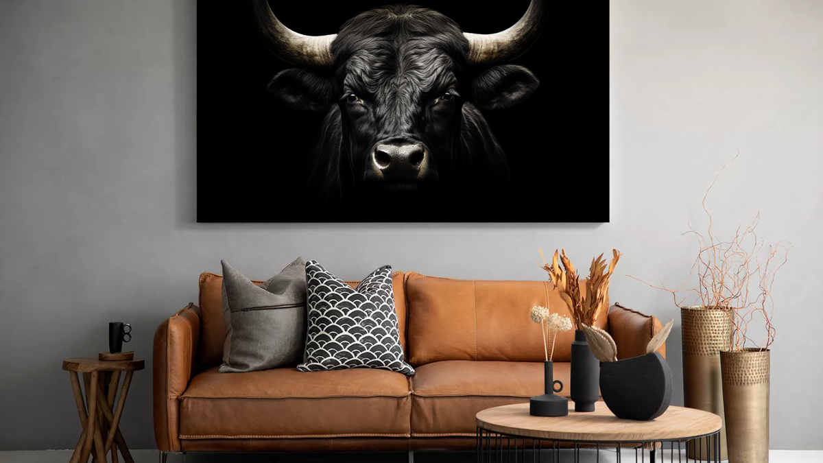 Canvas Wall Art - Black Bull Creative Art - HD0192 | Shop Today. Get it ...