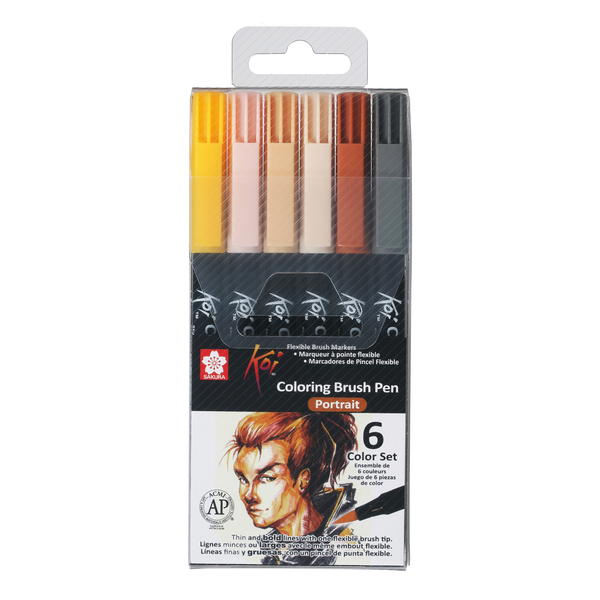 Sakura Koi Brush Pens Portrait Colours set of 6