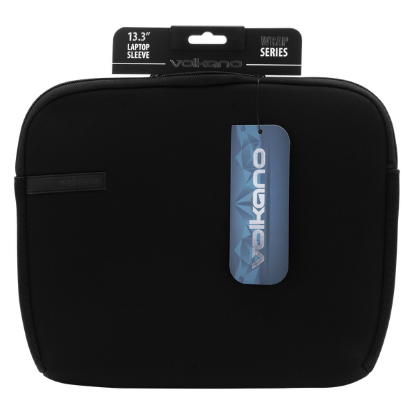 Volkano Wrap 13.3" Premium Laptop Sleeve - Slim Black Protective Case