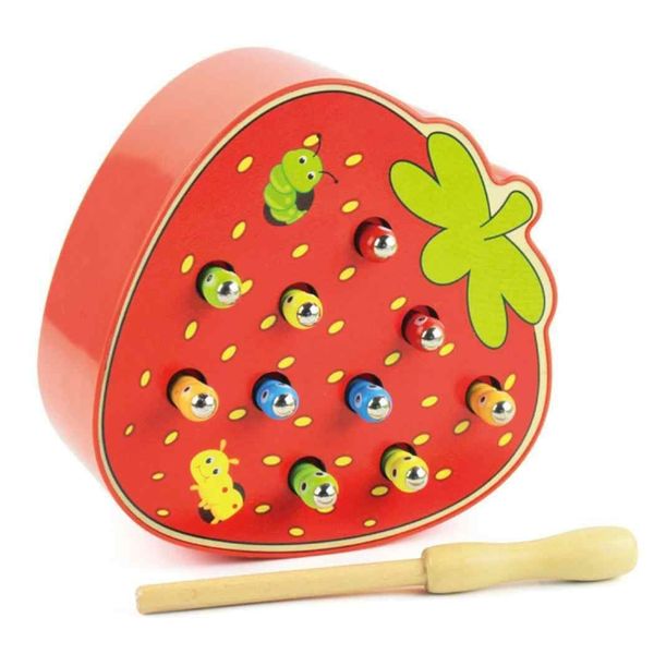Strawberry Magnetic Catch Insect Game Toy (3 years +)F41-71-33
