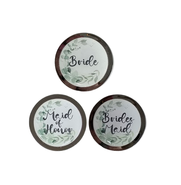 Wedding Party Mirror/Lip Balm Set 3 Piece