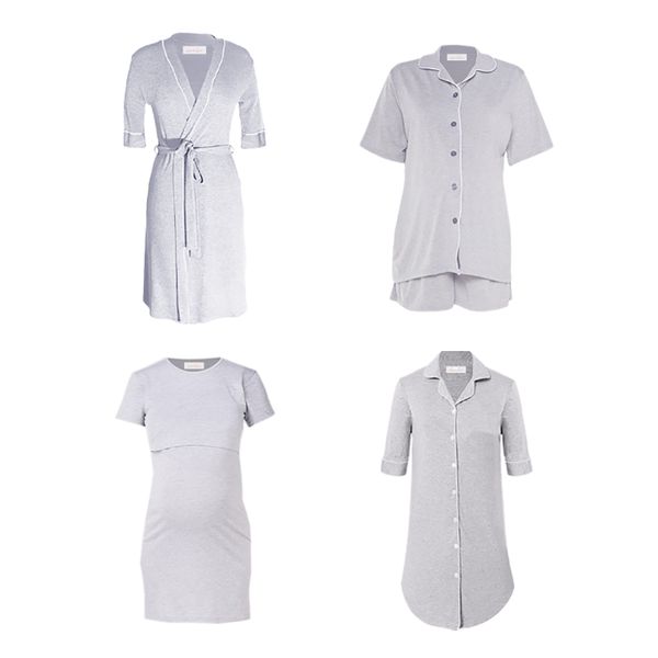 Hannah Grace Maternity Black Summer hospital set 1