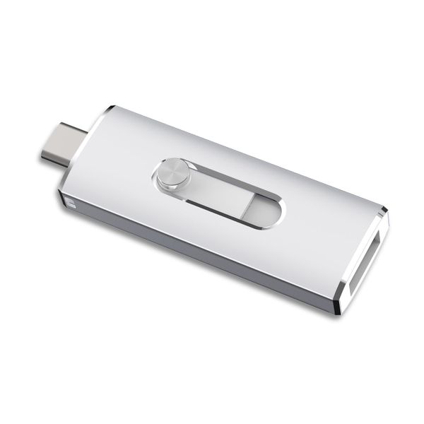 64GB USB C Flash Drive Fits for Stick TOPESEL 3.0 Thumb Drive Silver