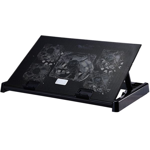 Laptop Stand Computer Radiator Cooling 5Fan Base Metal Mesh Heighten Base