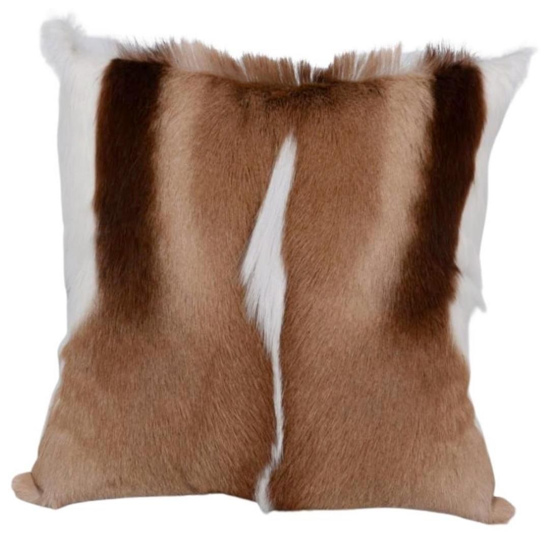 Skins and Things African Springbuck Hide Throw Pillow 43cm x 43cm