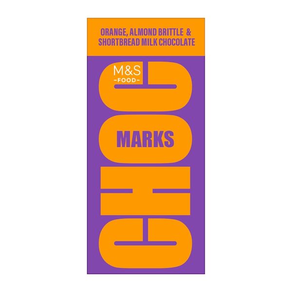 M&amp;S Orange, Almond Brittle and Shortbread Milk Chocolate 180g