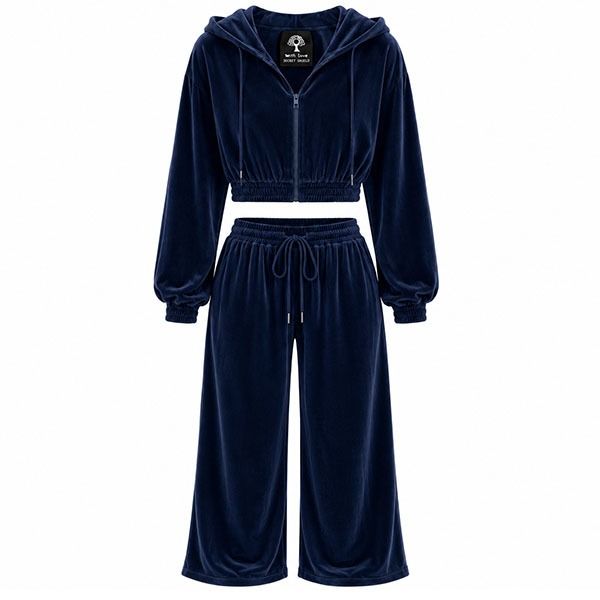 Secret Shield Midnight Luxe Velour Royal Navy Comfort Collection Set