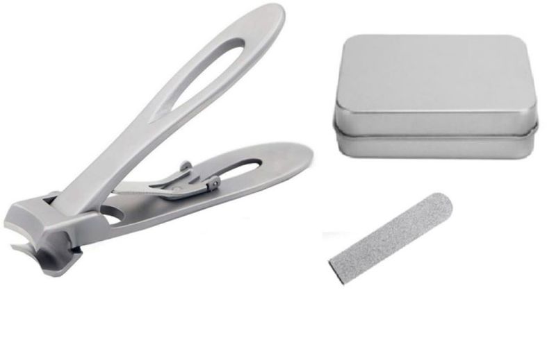 Wide Jaw Fingernail and Toenail Clippers For Thick Nails with Nail file