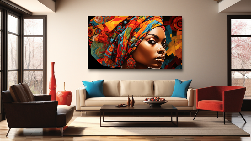 Canvas Wall Art - AfricanLady Abstract - HD0264