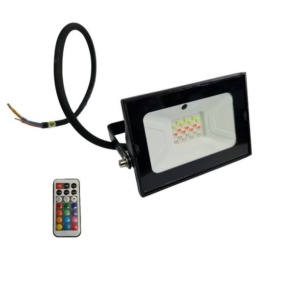 20W RGB Combat LED Floodlight - Colour Changing With Remote