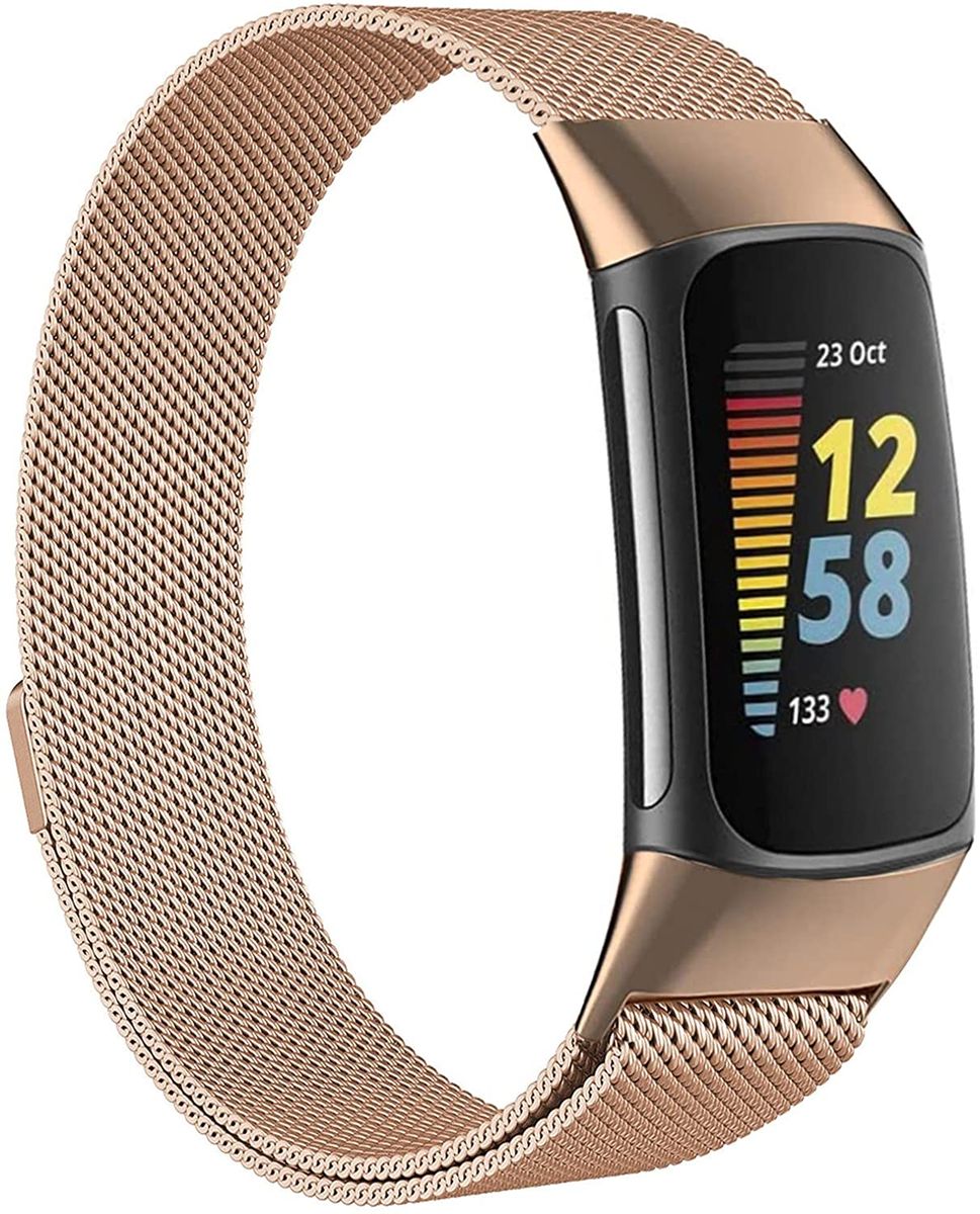 Sparq Active Milanese Strap - Fitbit Charge 5 - Rose Gold | Shop Today ...