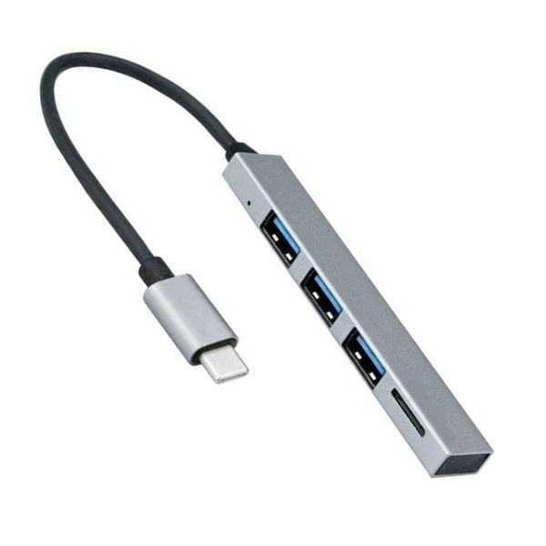 9cm Type C To 3 Port USB &amp; Micro SD Slot Hub Compatible With Thunderbolt 3