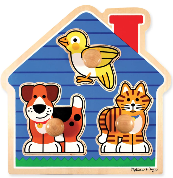 Melissa &amp; Doug House Pets Jumbo Knob Puzzle (3 Piece)