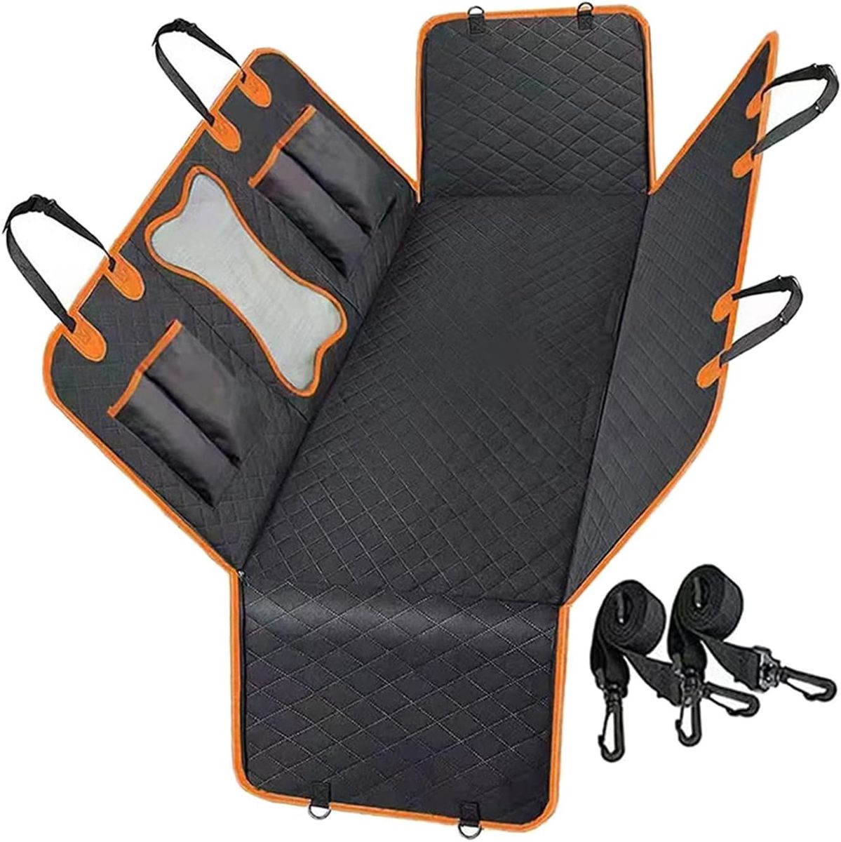 Car Back Seat Cover For pets, Travel Waterproof Adjustable Dog Car Seat