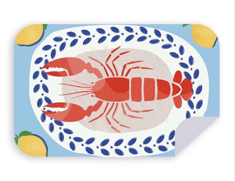 Bobums Microfibre XL Printed Towel - Lobster PRXL3774