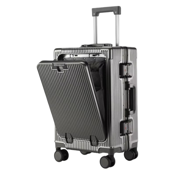 iDemoo AIRBORNE 20 Inch Premium Carry On Luggage Suitcase - Shark GREY