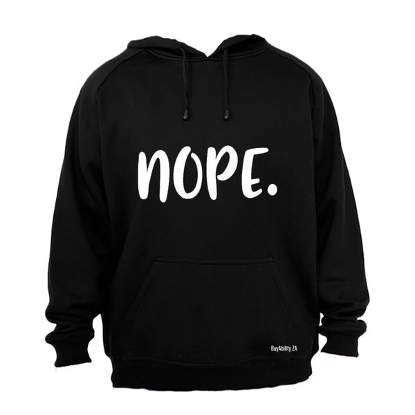 Nope. - Mens - Hoodie - Grey