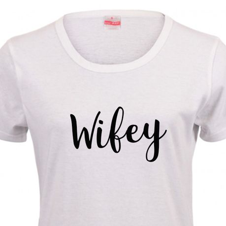 Wifey Ladies Short Sleeve Wedding T-Shirt, Shop Today. Get it Tomorrow!